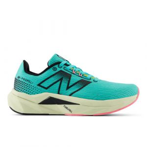 New Balance Women's FuelCell Propel v5 in Green/Beige/Pink Synthetic