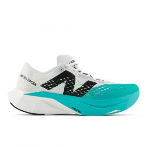 New Balance Women's FuelCell SuperComp Pacer v2 in White/Green/Black/Beige Synthetic, size 3.5 Narrow