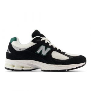 New Balance Men's 2002R in Black/Green/White Suede/Mesh