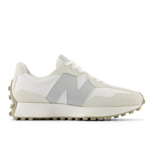 New Balance Women's 327 in White/Grey Suede/Mesh