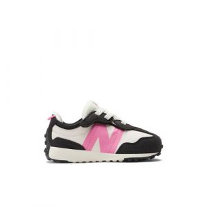 New Balance Kids' 327 NEW-B HOOK & LOOP in Black/Pink Synthetic