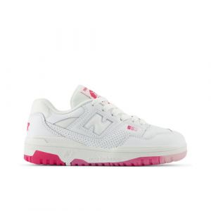 New Balance Kids' 550 in White/Pink Synthetic