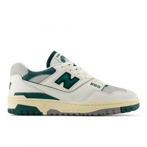 New Balance Unisex 550 in White/Green Leather