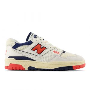 New Balance Unisex 550 in White/Red Leather