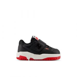 New Balance Infants' 550 HOOK & LOOP in Black/Red Synthetic