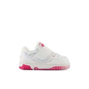 New Balance Infants' 550 HOOK & LOOP in White/Pink Synthetic