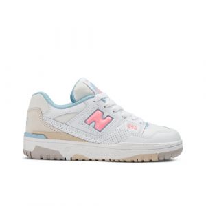 New Balance Kids' 550 in White/Pink Synthetic