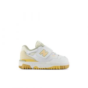 New Balance Infants' 550 HOOK & LOOP in White/Orange Synthetic