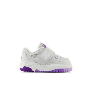 New Balance Infants' 550 HOOK & LOOP in Grey/Purple Synthetic