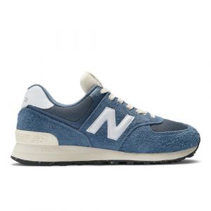 New Balance Unisex 574 in Blue/White/Beige Suede/Mesh