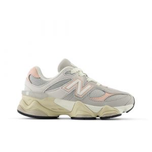 New Balance Kids' 9060 in Grey/Pink Synthetic