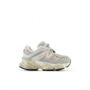 New Balance Infants' 9060 in Grey/Pink Synthetic, size 9.5