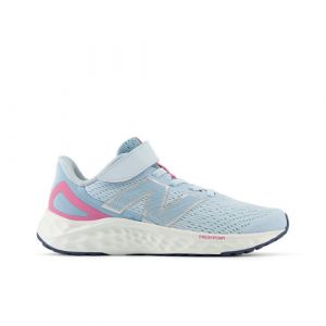 New Balance Kids' Fresh Foam Arishi v4 Bungee Lace with Top Strap in Blue/Pink Synthetic