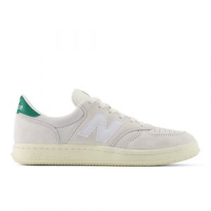 New Balance Unisex T500 in Grey/Green/White Leather, size 7