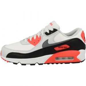 NIKE Air Max 90 Gore-TEX Men's Trainers Sneakers Fashion Shoes FD5810 (Summit White/Bright Crimson/Black/Cool Grey 101) UK7 (EU41)