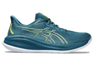 ASICS Gel Cumulus 26 Mens Running Trainers Road Shoes Teal/Yellow 10 (45)