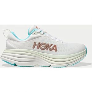 HOKA Bondi 8 - Frost/Rose Gold - White - Size: UK 8