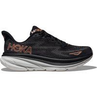 Hoka Clifton 9 Womens Running Shoes - Black/Rose Gold / UK8.5 / Regular