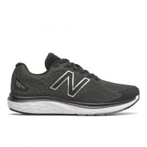 New Balance Men's Fresh Foam 680v7 in Black/White Synthetic