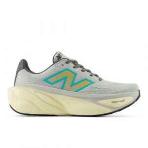 New Balance Men's Fresh Foam X More v5 in Grey/Beige/Green Synthetic, size 7 Wide