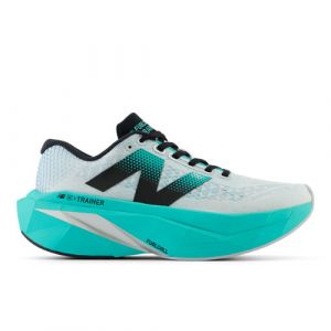 New Balance Women's FuelCell SuperComp Trainer v3 in White/Green/Grey/Blue Synthetic, size 6 Narrow