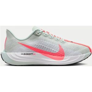 NIKE Pegasus Plus Shoes - Barely Grey/White/Black/Hot Punch - Size: UK 8