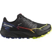 Salomon Thundercross GTX Blue Fire Trail Running Shoes - Black/Surf the Web/Safety Yellow / UK7.5