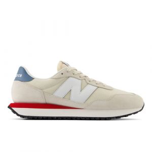 New Balance Men's 237 in Beige/White/Blue/Red Suede/Mesh