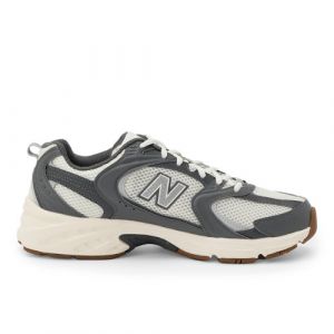 New Balance Unisex 530 in Grey/Beige/White Synthetic, size 9