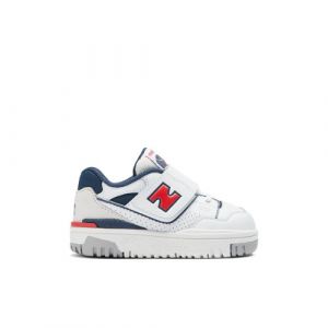 New Balance Infants' 550 HOOK & LOOP in White/Red Synthetic