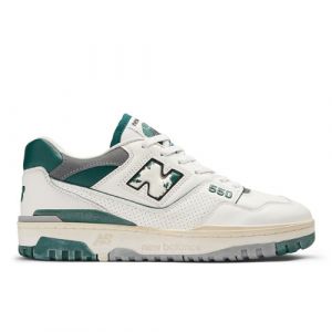 New Balance Unisex 550 in White/Green/Grey Leather