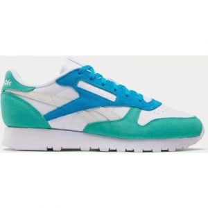 Reebok Women's Classic Leather Trainers - White/Unleashed Green/Grey -  Size: UK 4.5