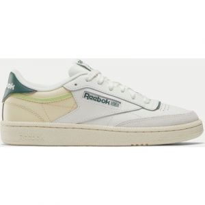 Reebok Women's Club C 85 Trainers - Chalk/Vintage Chalk/Escape Green - UK 8 - White