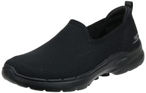 Skechers Go Walk 6 Clear Virtue Womens Sports Shoes 6 UK Black