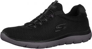 Skechers Summits Mens Slip On Sneakers Black/Charcoal 9.5 W