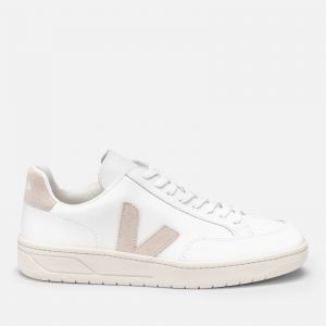 Veja Men's V-12 Leather Trainers - Extra White/Sable