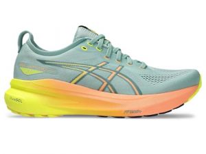 ASICS Gel Kayano 31 Running Shoe Mens Road Shoes Teal/Yellow 7 (41.5)