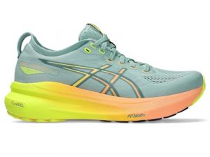 ASICS Gel Kayano 31 Running Shoe Womens Road Shoes Teal/Yellow 6 (39.5)