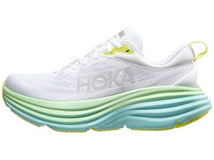 HOKA Bondi 8 Women Shoes Blanc de Blanc/Sunlit Ocean