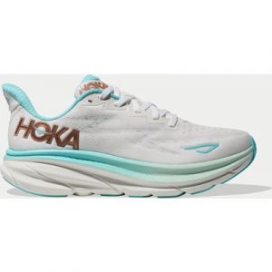 HOKA Women's Clifton 9 Road Running Shoes - Frost/Rose Gold - UK 8 - White