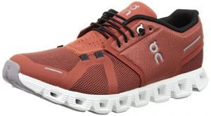 On Mens Cloud 5 Textile Synthetic Ruby Rust Trainers 8.5 UK