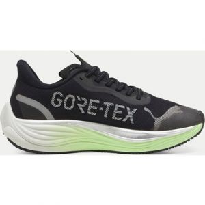 PUMA Women's Velocity NITRO 3 GTX Running Shoes - Black/Silver/Fizzy Apple -  Size: UK 8