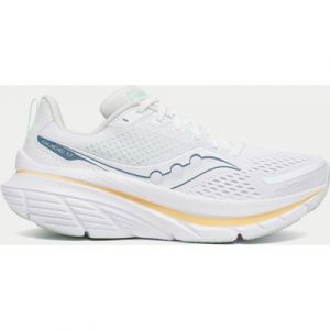 Saucony Women's Guide 17 Road Running Shoes - White/Peel -  Size: UK 5.5