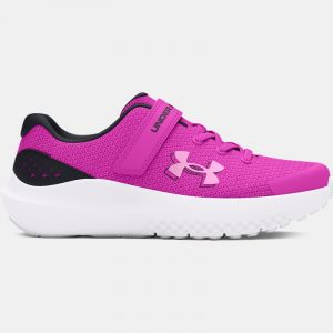 Girls' Pre-School  Under Armour  Surge 4 AC Running Shoes Vivid Magenta / Black / Stellar Pink 12.5