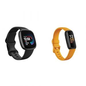 Fitbit Versa 4 Fitness Smartwatch with built-in GPS and up to 6 days battery life & Inspire 3 Activity Tracker with 6-months Premium Membership Included