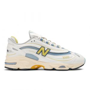 New Balance Men's 1000 in White/Blue Leather, size 9