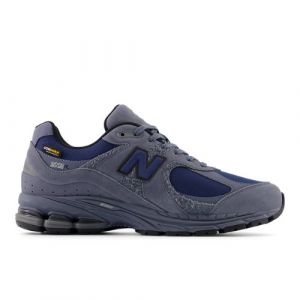 New Balance Men's 2002R in Grey/Blue/Black Leather