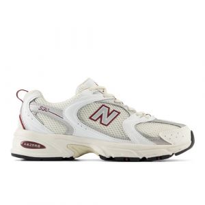 New Balance Women's 530 in White/Red/Grey Synthetic, size 9