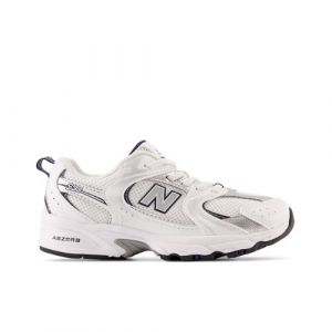 New Balance Kids' 530 Bungee in White/Blue/Grey Synthetic, size 13