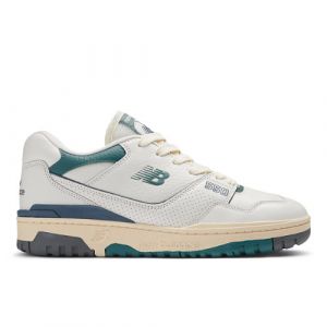 New Balance Unisex 550 in White/Green/Beige Leather